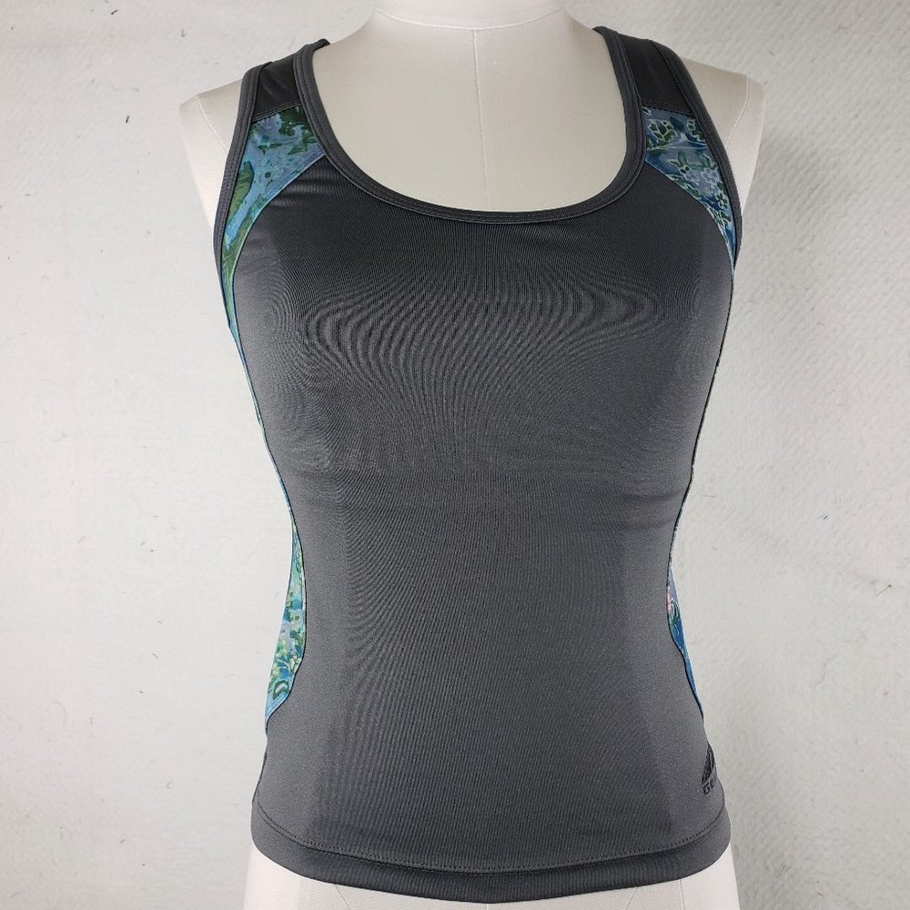 GoLite Built In Bra Workout Tank Gray Blue, Small